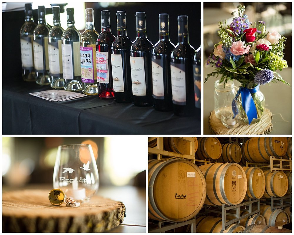 Round Lake Vineyard is an excellent venue. They have a banquet room that has huge garage doors to let the outside in, or closed to keep it warmer in cooler months. They have trees, water, you name it, it's there. 